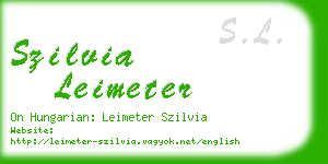 szilvia leimeter business card